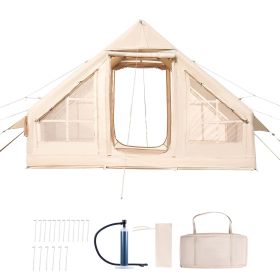 Inflatable Tents for Camping, 3-5 Person Easy Setup Blow up Tent with Hand Pump